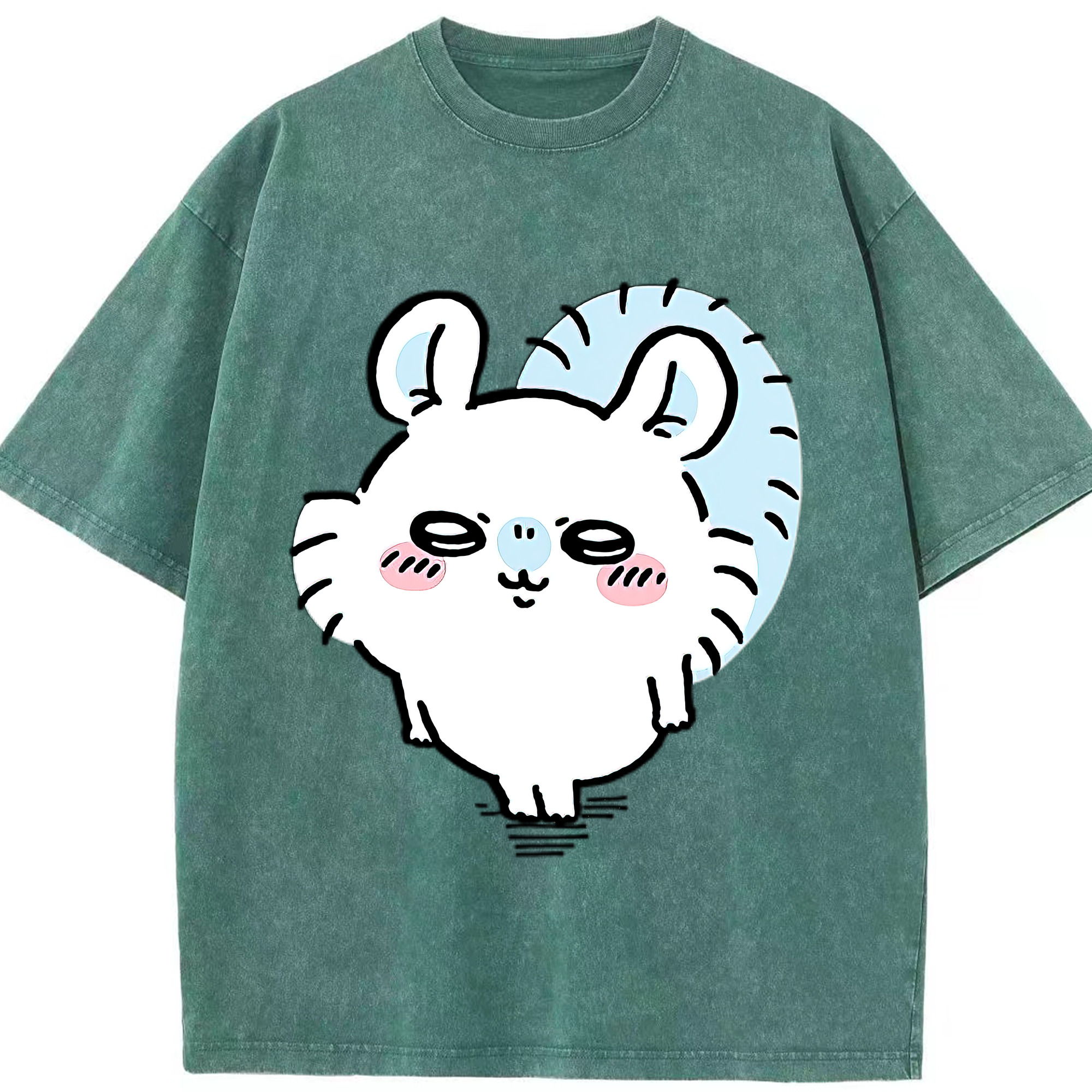 （画像用） ちいかわ モモンガ Chii-kawa Momonga 綿100% ヴィンテージ風 半袖Tシャツ（フロントプリント）